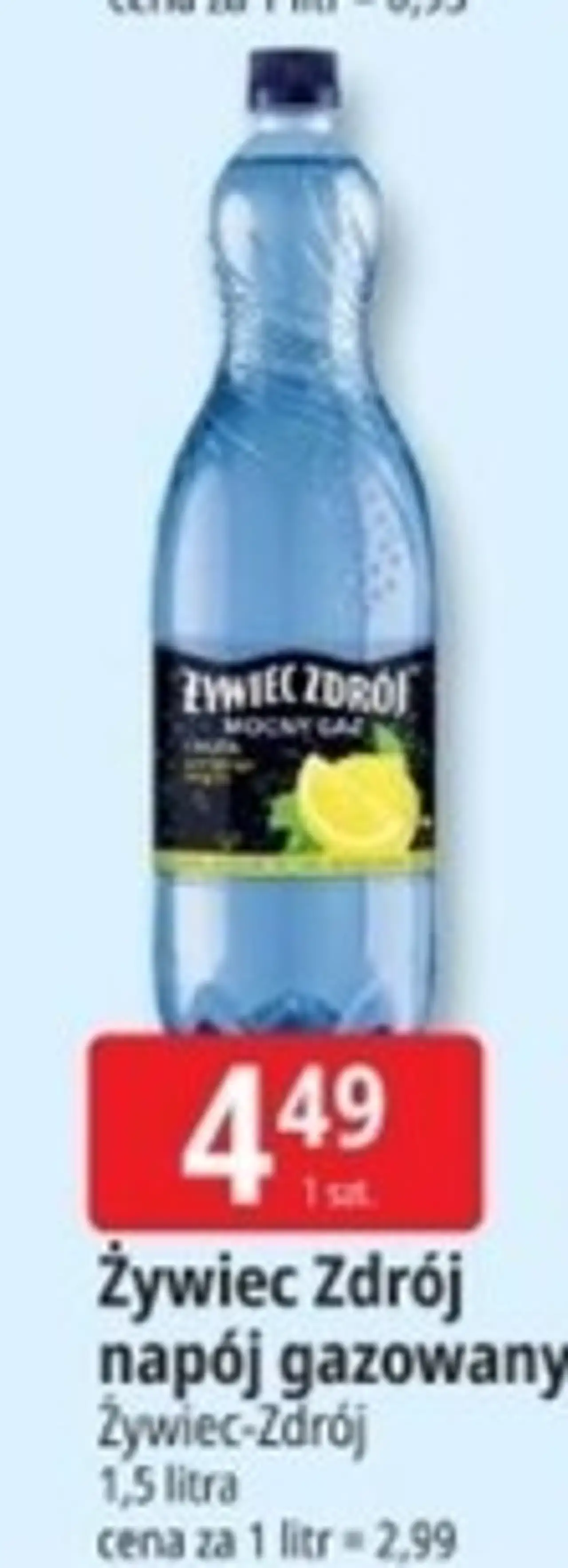 Woda mocny gaz cytryna mięta Żywiec Zdrój