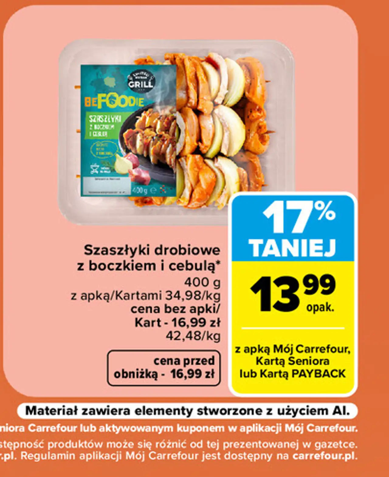 Szaszłyki drobiowe z boczkiem i cebulą BEFOODIE