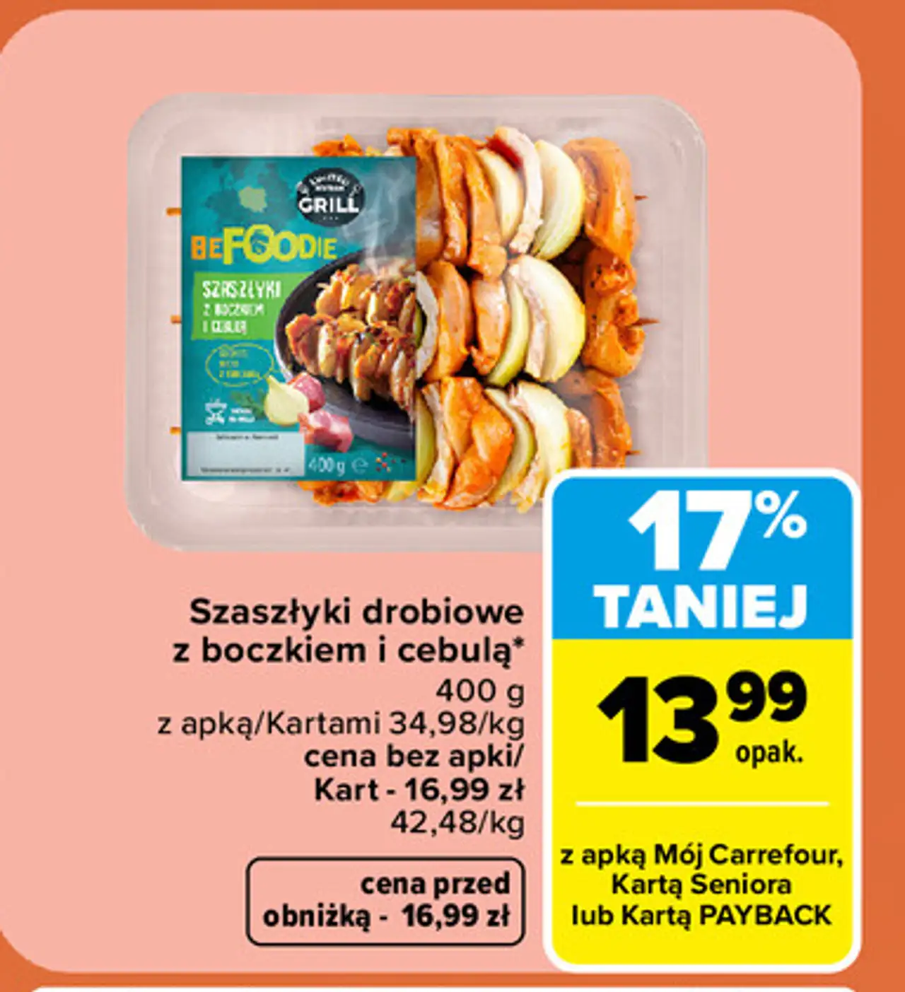 Szaszłyki z kurczaka boczkiem i cebulą Be Foodie
