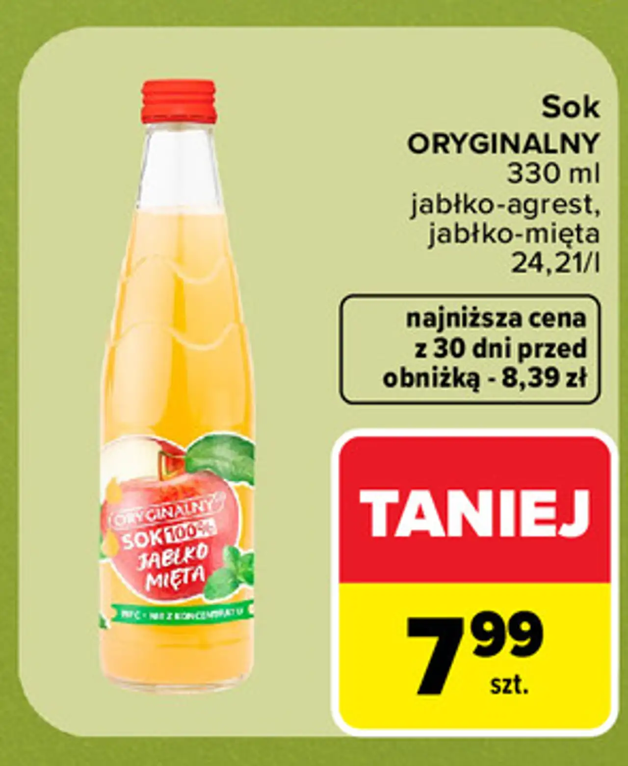 Sok jabłko - agrest Oryginalny