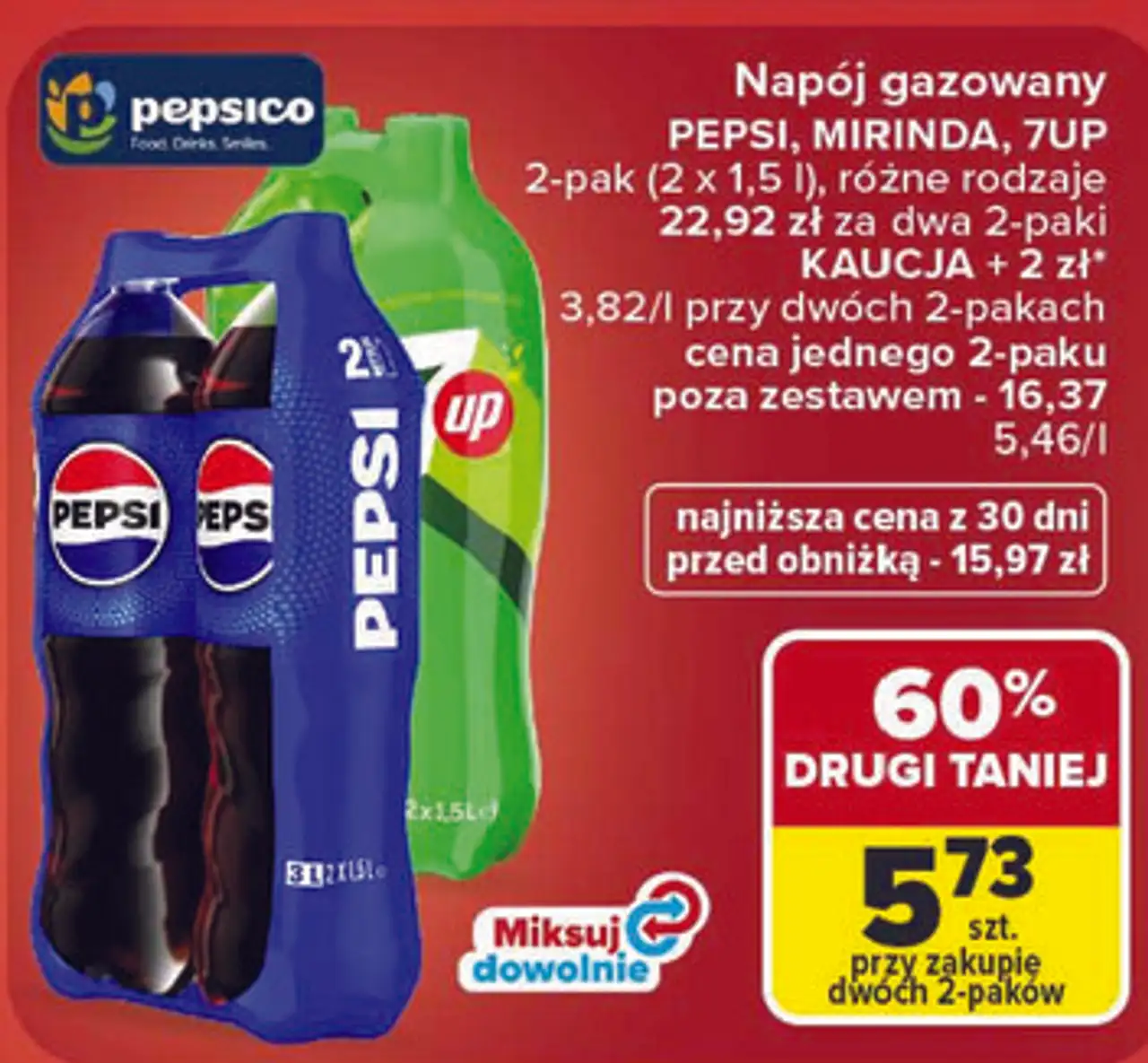 Napój gazowany Pepsi, Mirinda, 7UP