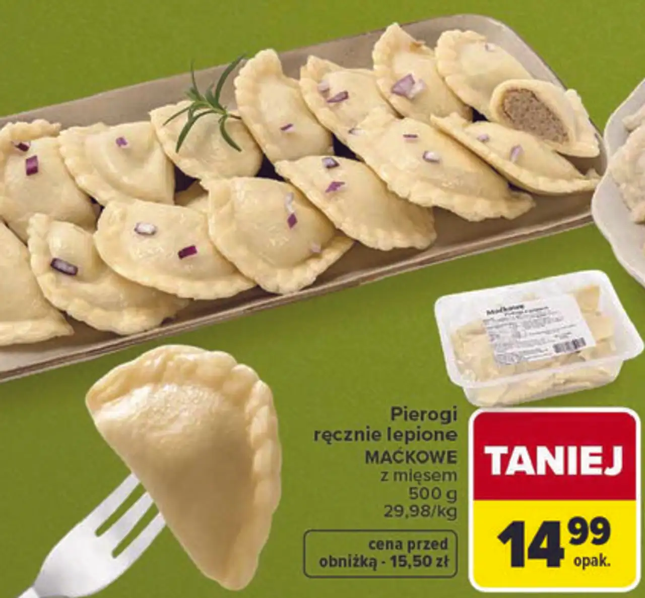 Pierogi ręcznie lepione Maćkowe z mięsem
