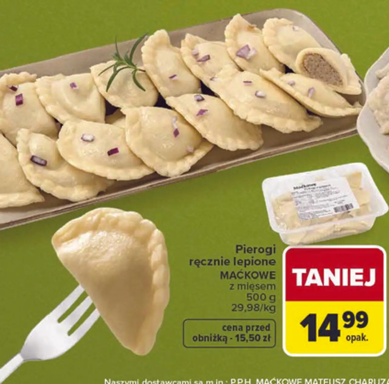 Pierogi ręcznie lepione Maćkowe z mięsem