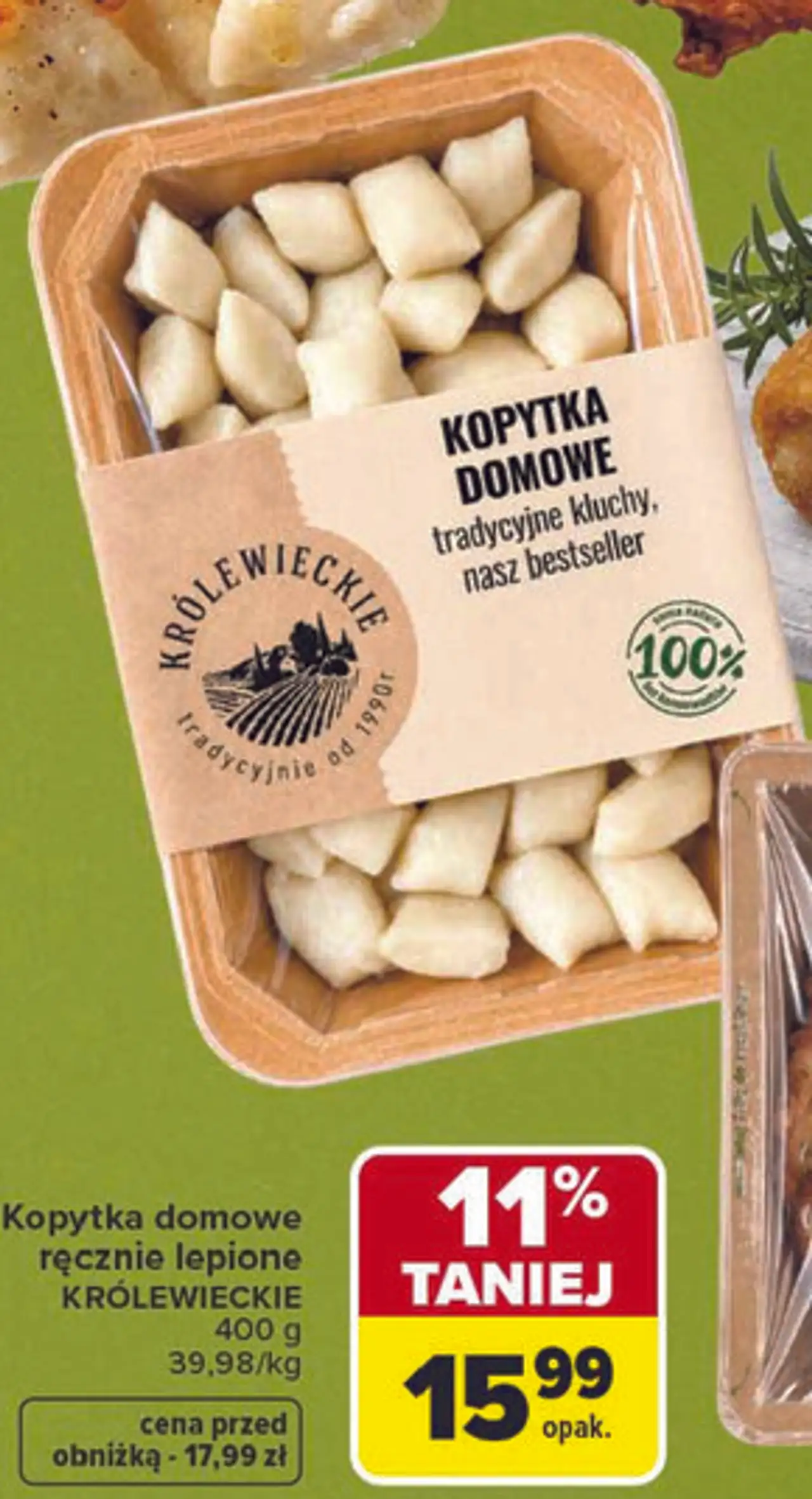 Kopytka domowe ręcznie lepione Królewieckie