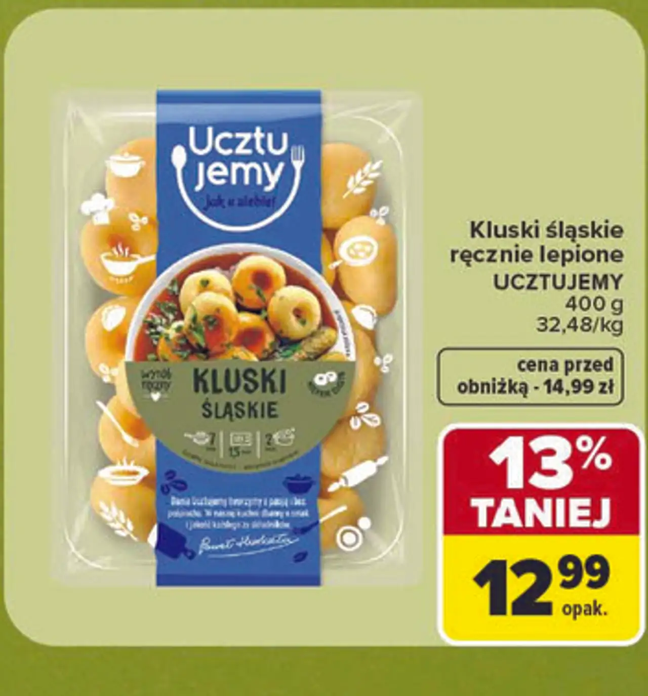 Kluski śląskie ręcznie lepione Ucztujemy