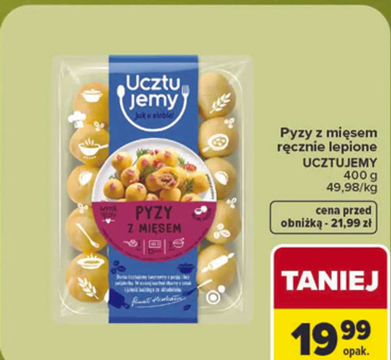 Pyzy z mięsem ręcznie lepione Ucztujemy