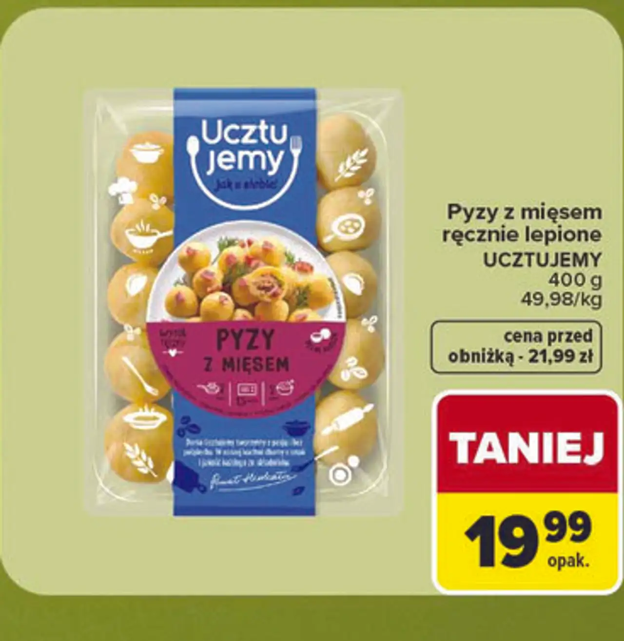 Pyzy z mięsem ręcznie lepione Ucztujemy