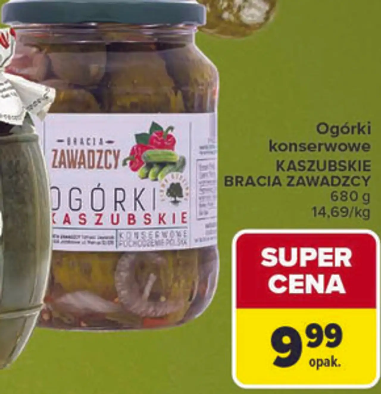 Ogórki konserwowe Kaszubskie Bracia Zawadzcy 680 g