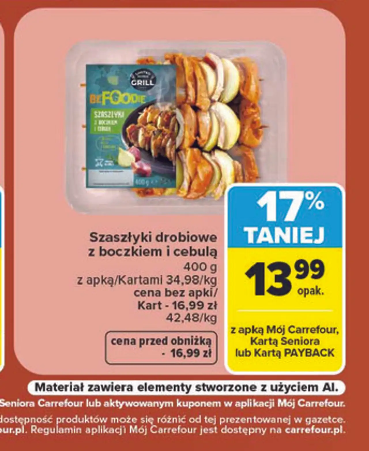 Szaszłyki drobiowe z boczkiem i cebulą Be Foodie