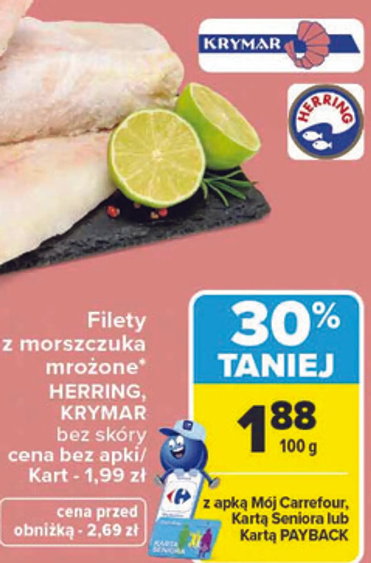 Filety z morszczuka mrożone Herring Krymar