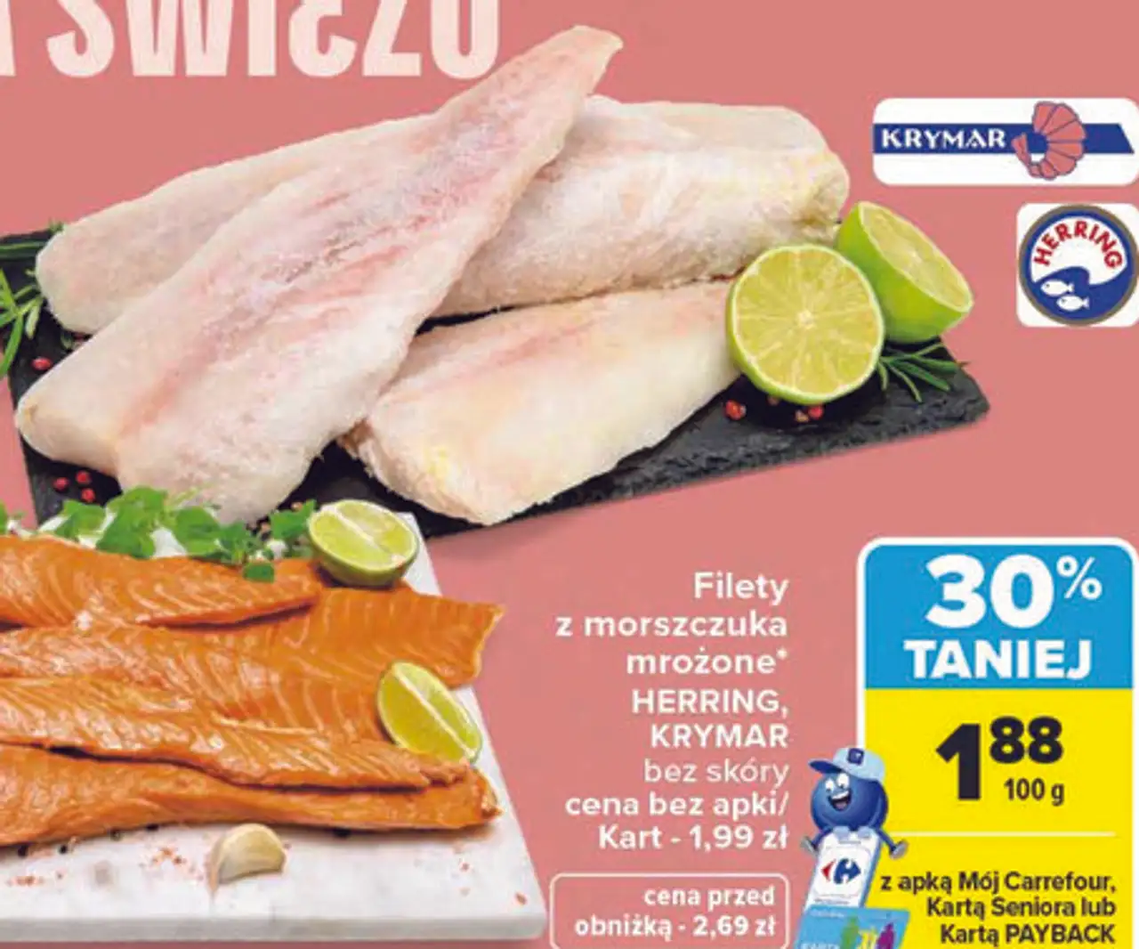 Filety z morszczuka mrożone Herring Krymar