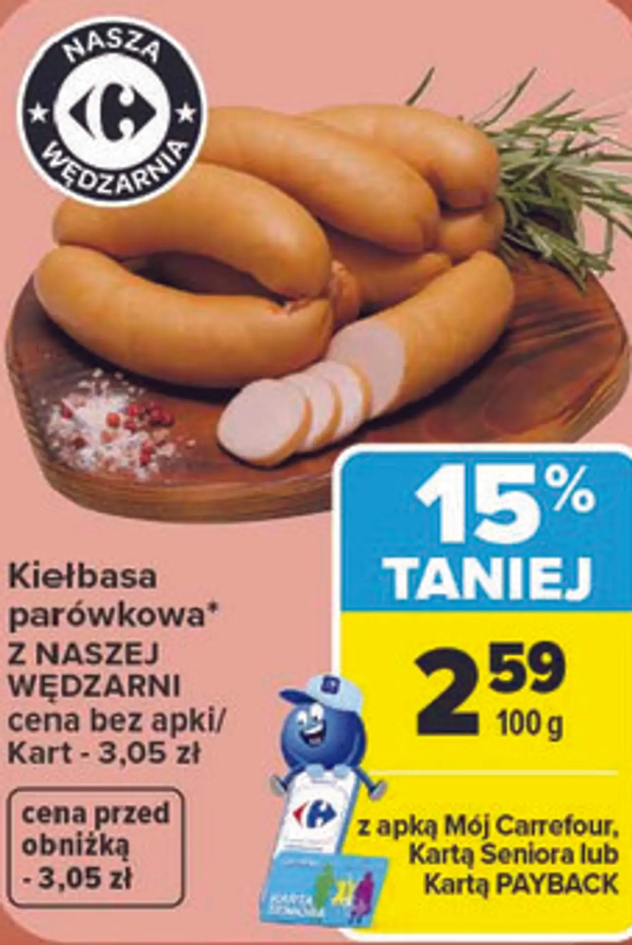 Kiełbasa parówkowa NASZA WĘDZARNIA