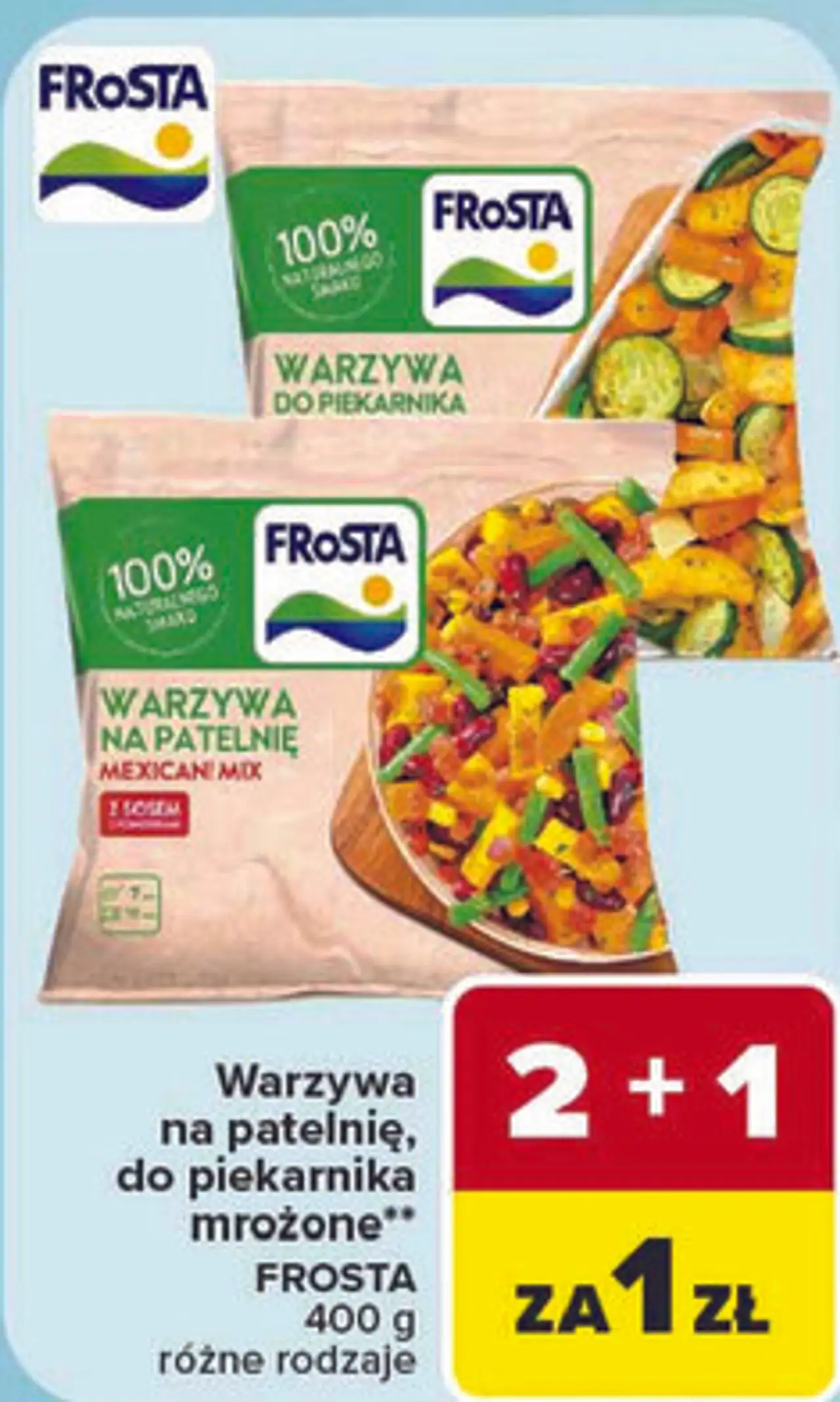 Warzywa na patelnię, do piekarnika mrożone Frosta
