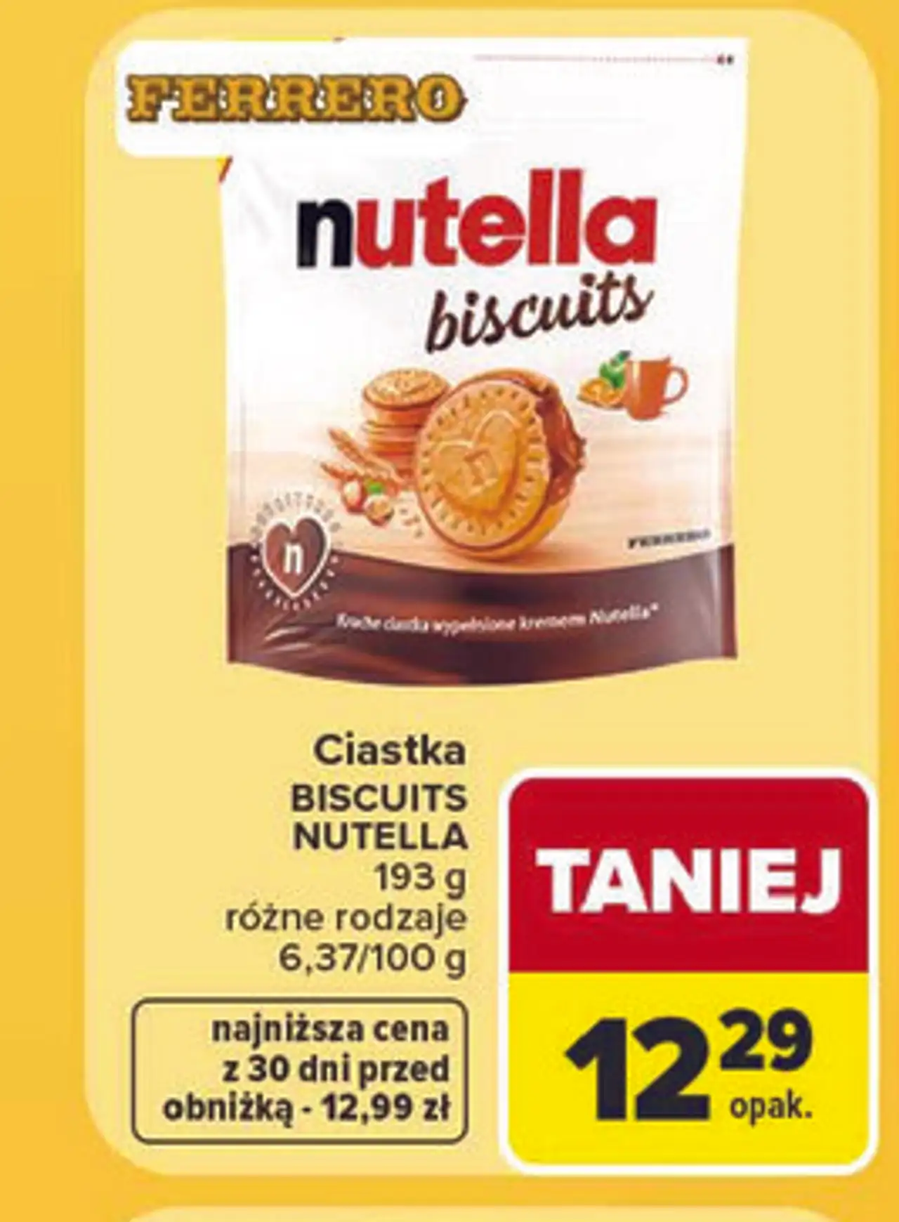 Ciastka Biscuits Nutella