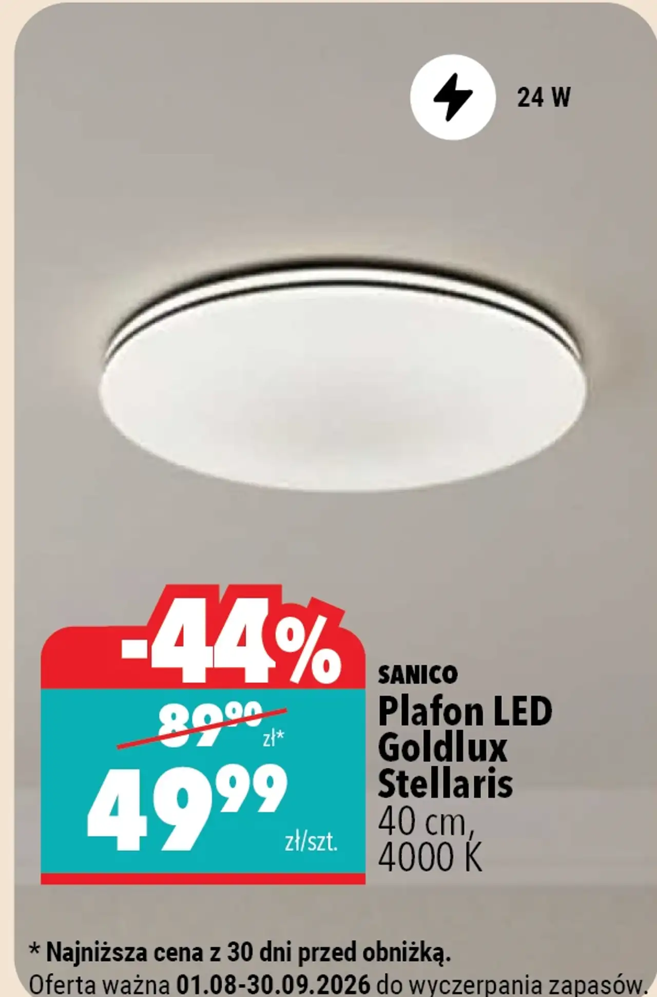 Sanico Plafon LED Goldlux Stellaris 40 cm, 4000 K