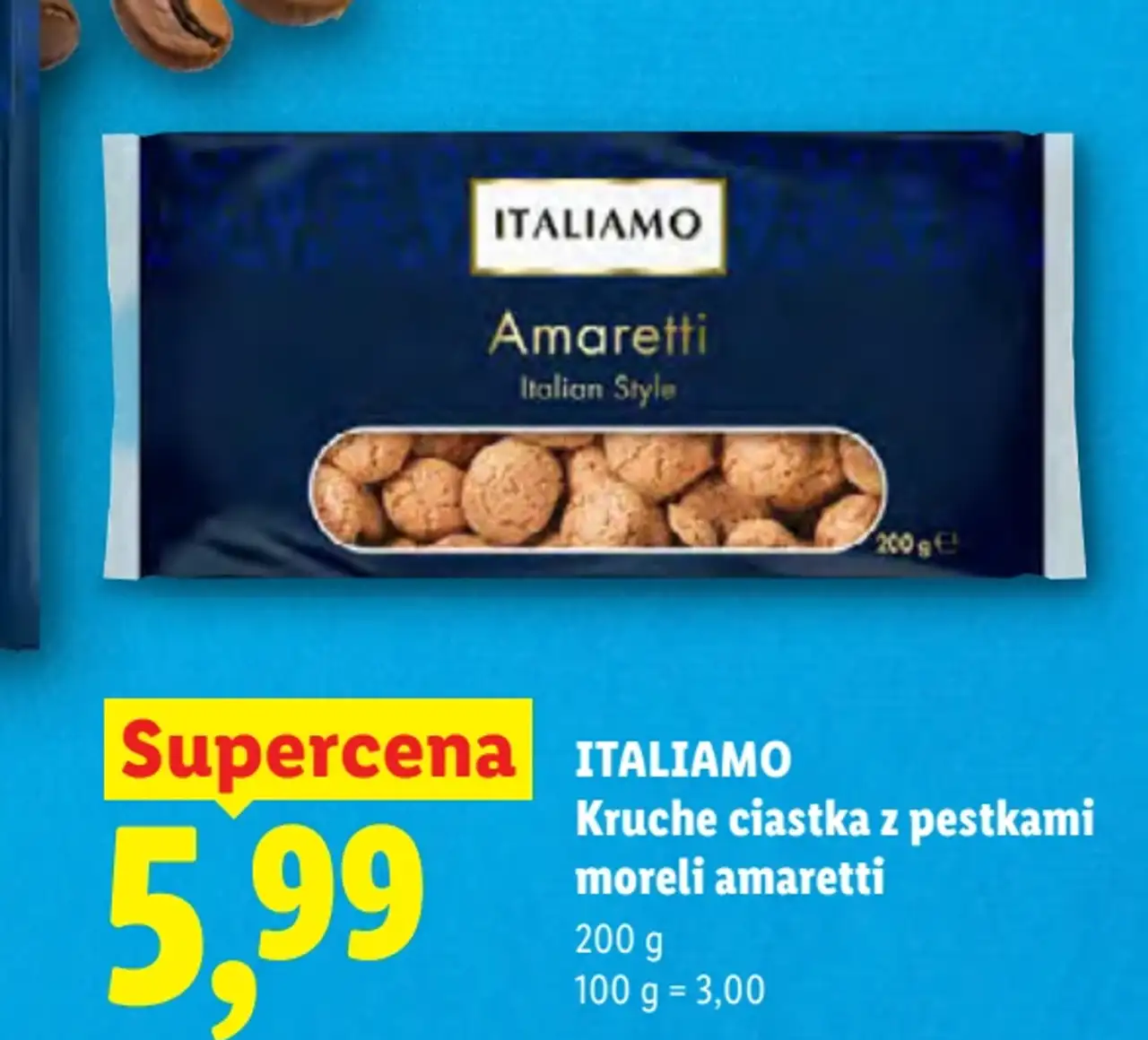 ITALIAMO Kruche ciastka z pestkami moreli amaretti