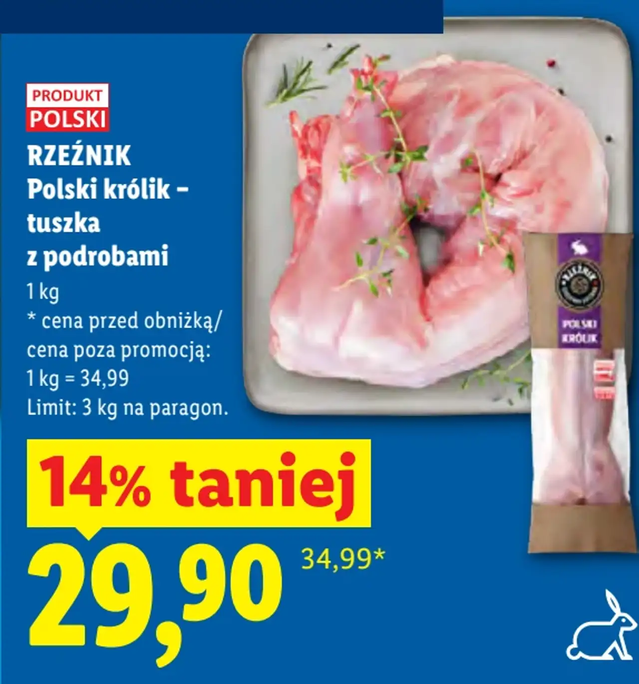 Rzeźnik Polski królik - tuszka z podrobami