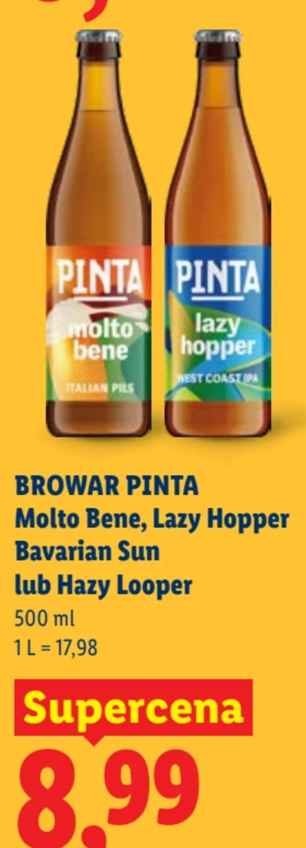 Browar Pinta Molto Bene, Lazy Hopper, Bavarian Sun lub Hazy Looper