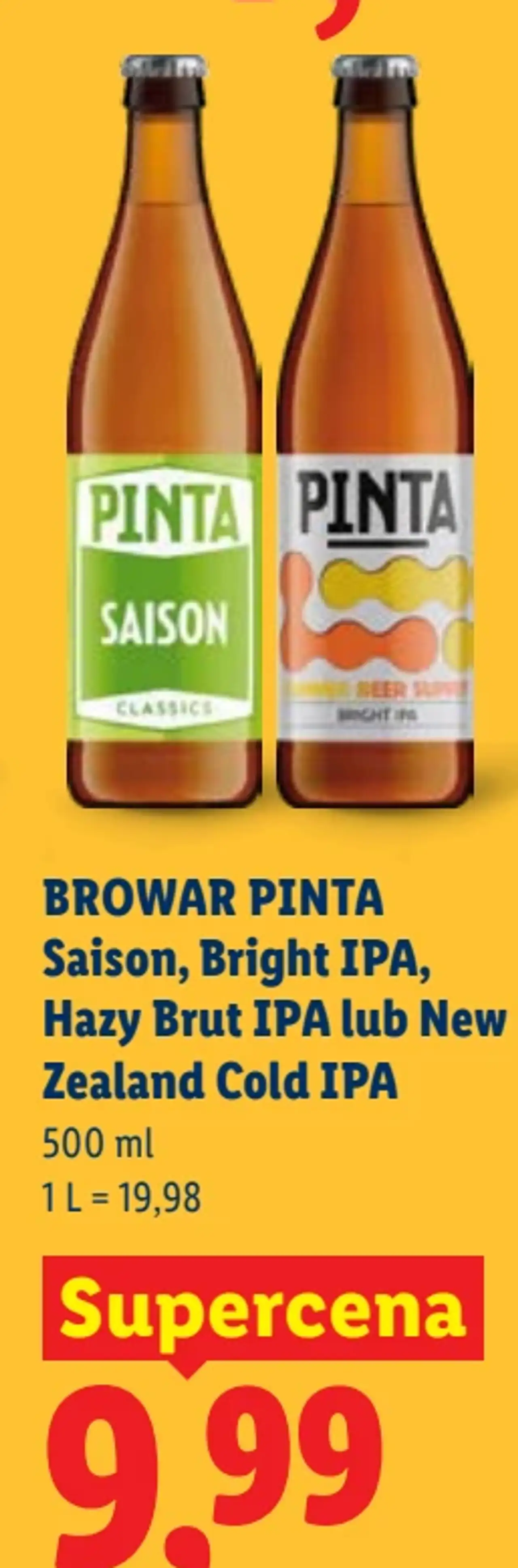 Browar Pinta Saison, Bright IPA, Hazy Brut IPA lub New Zealand Cold IPA