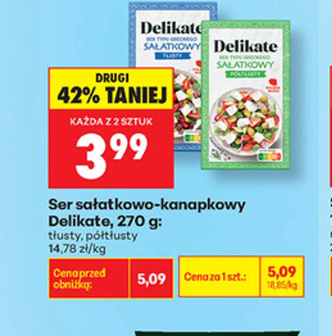 Ser sałatkowo-kanapkowy Delikate, 270 g