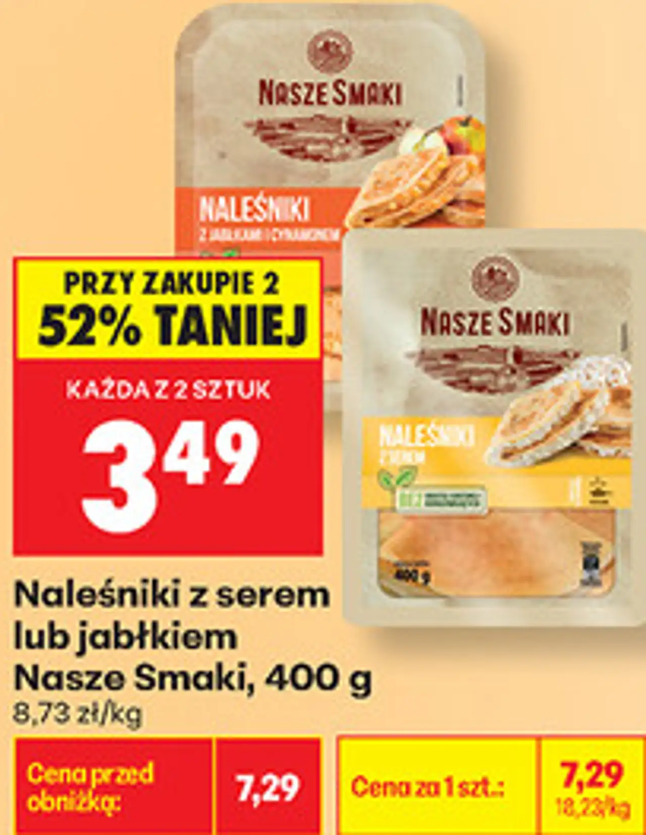 Naleśniki z serem lub jabłkiem Nasze Smaki, 400 g