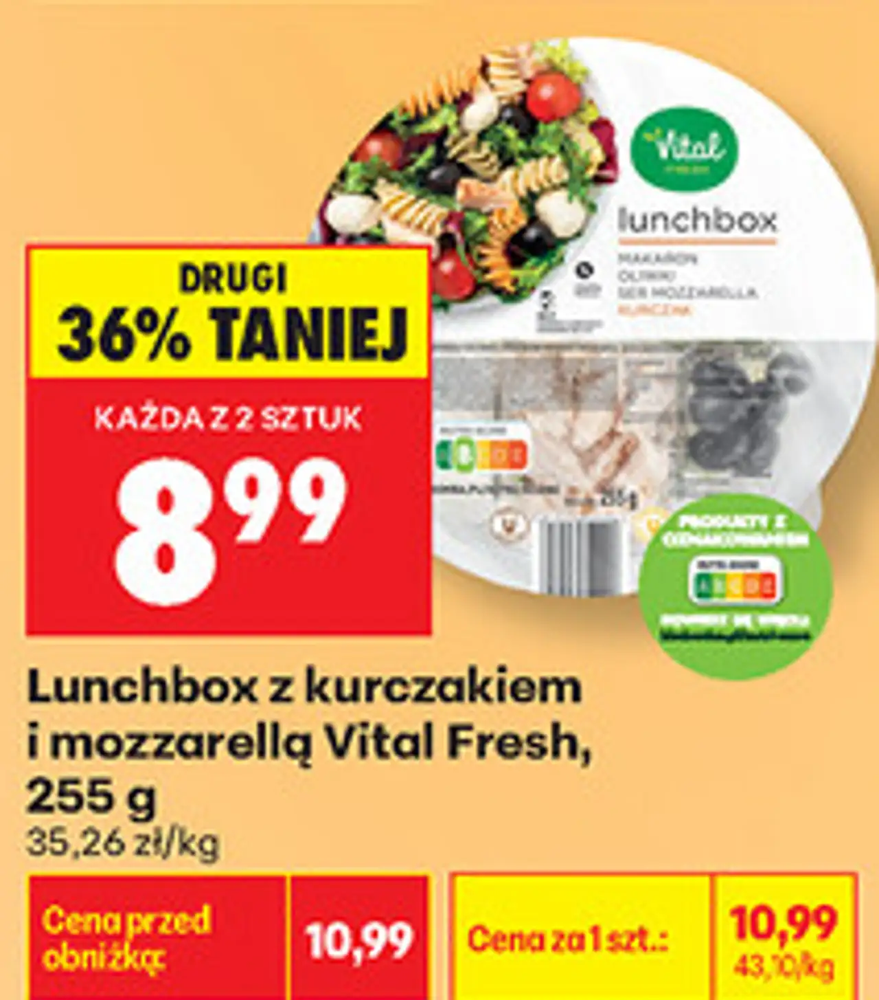 Lunchbox z kurczakiem i mozzarellą Vital Fresh, 255 g