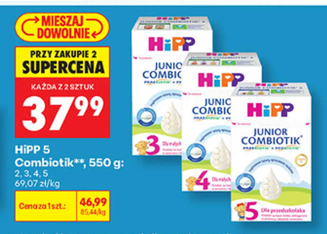 Mleko modyfikowane HiPP 5 Combiotik, 550 g