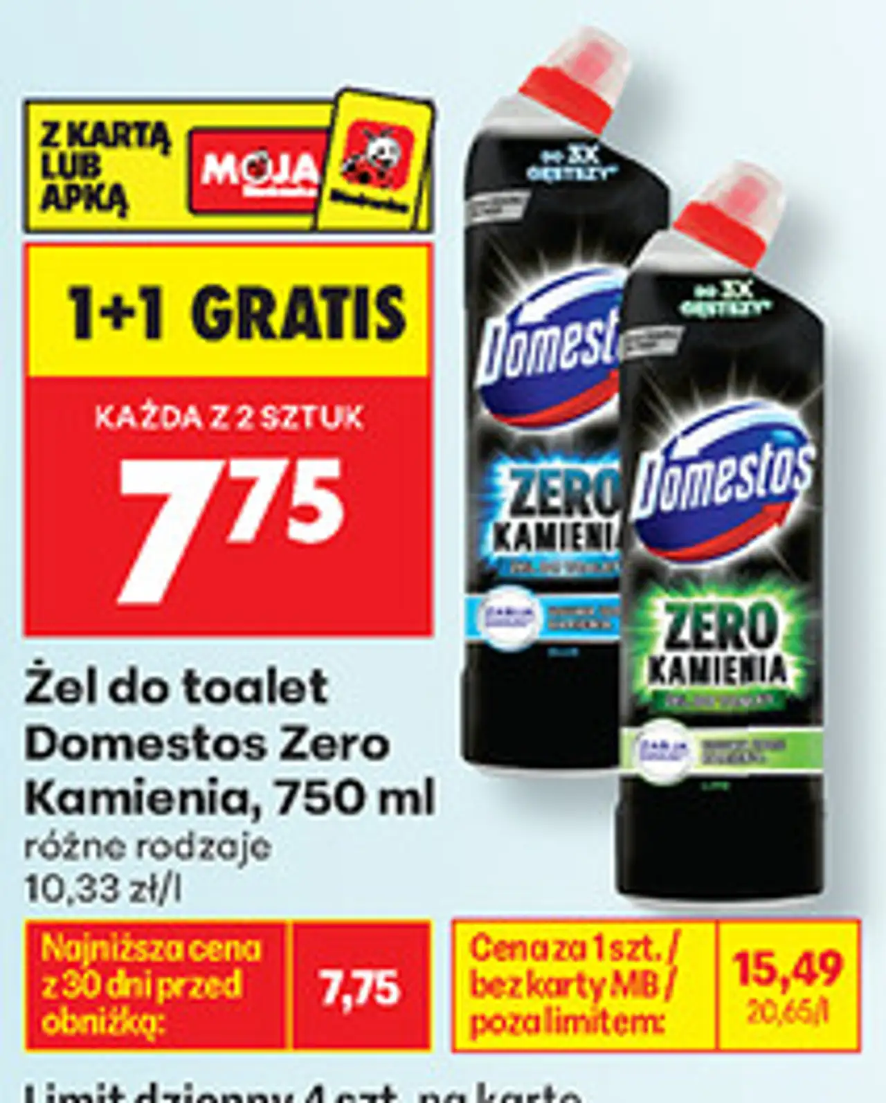 Żel do toalet Domestos Zero Kamienia, 750 ml