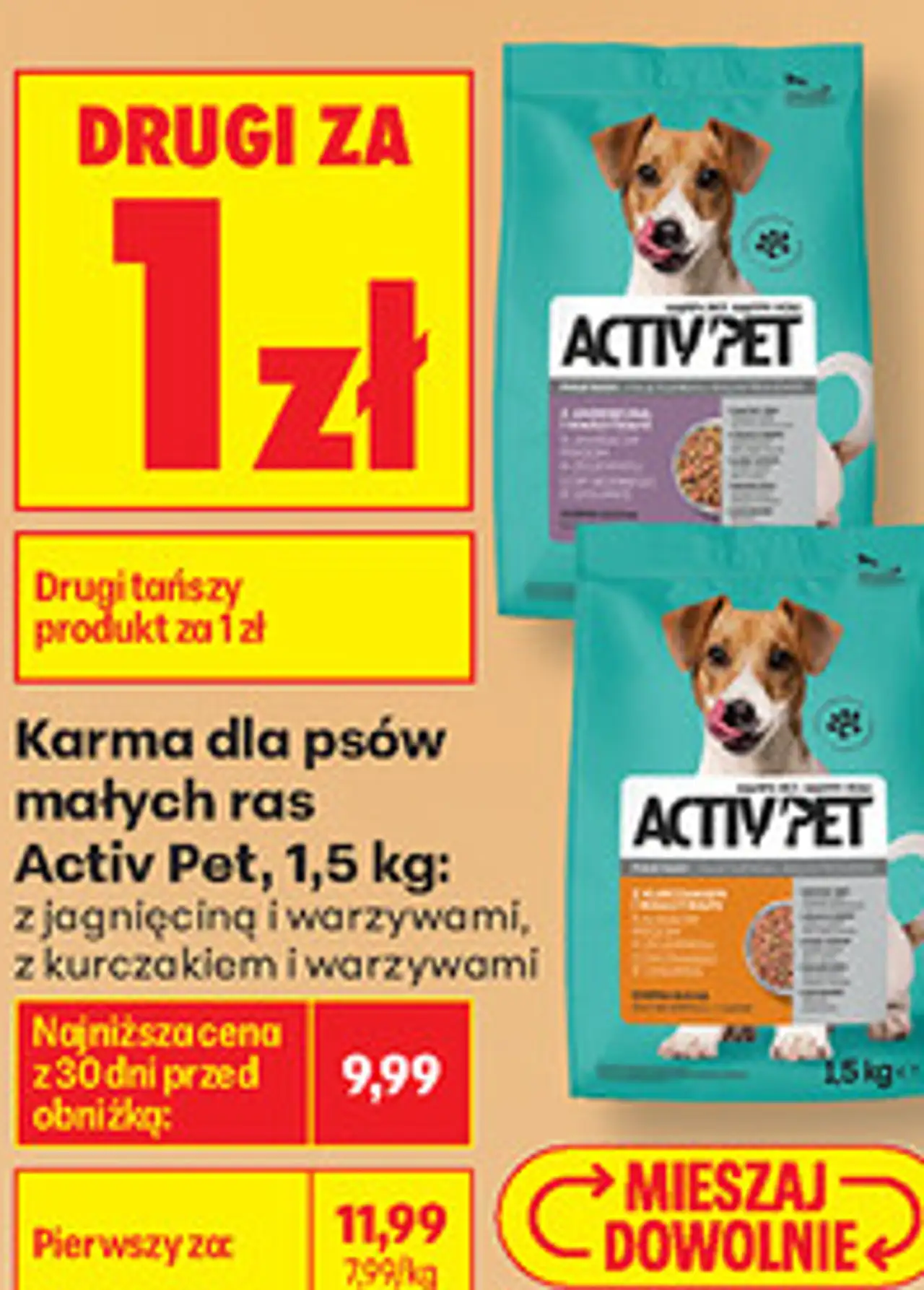 Karma dla psów małych ras Activ Pet, 1,5 kg