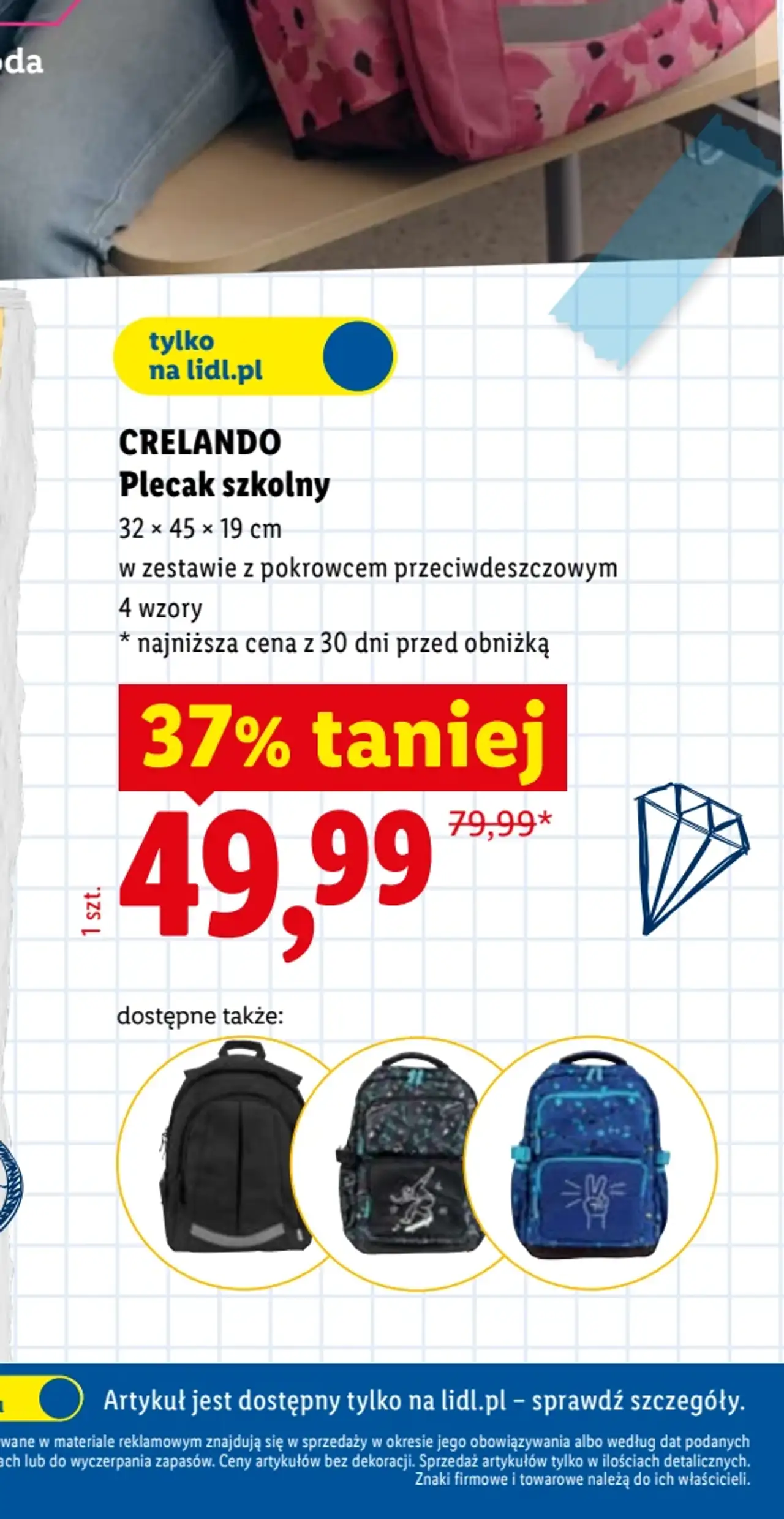CRELANDO Plecak szkolny
