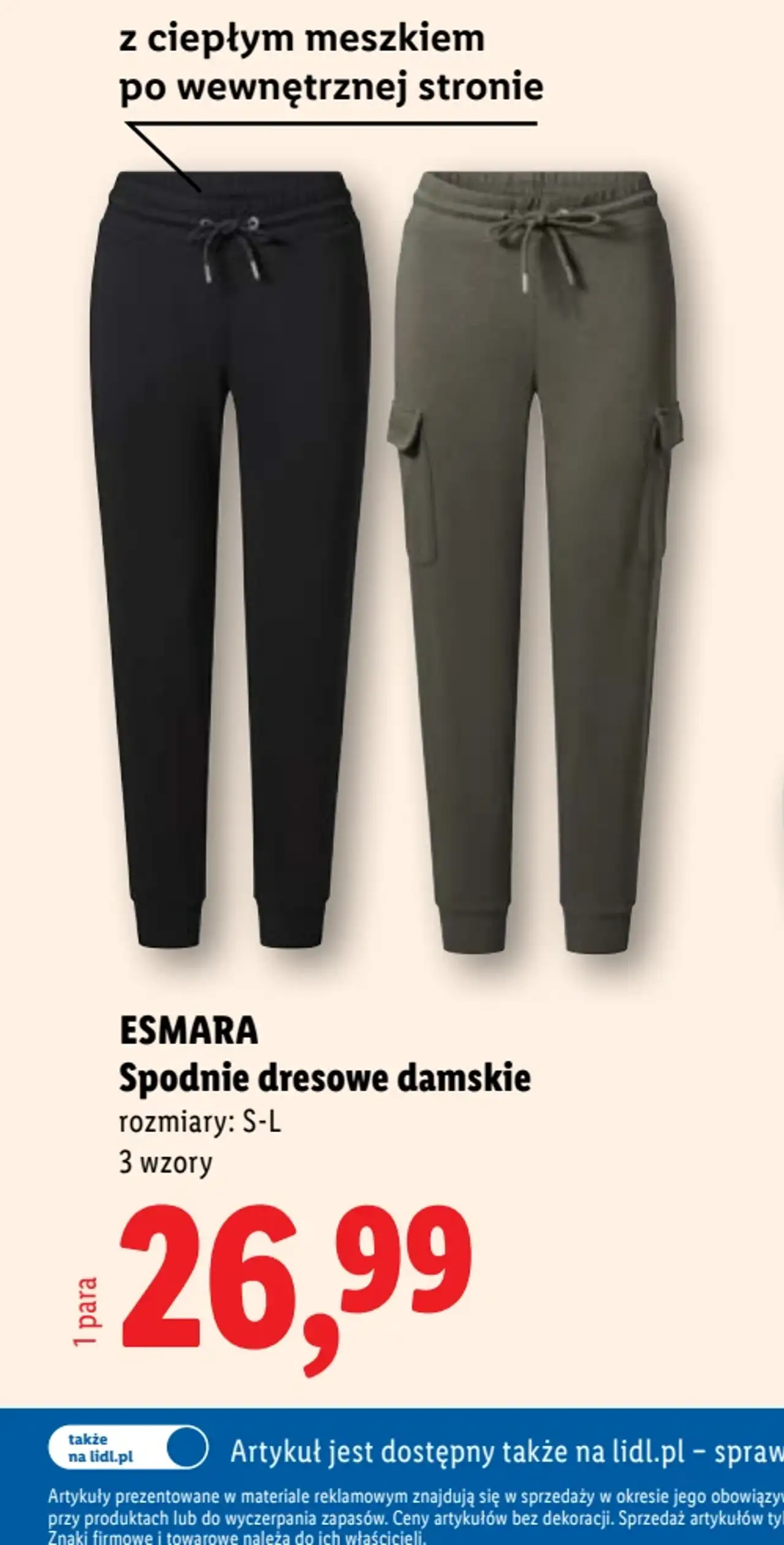 ESMARA Spodnie dresowe damskie
