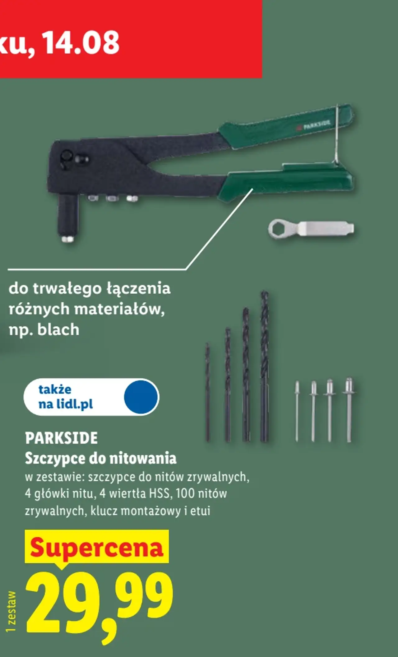 PARKSIDE Szczypce do nitowania