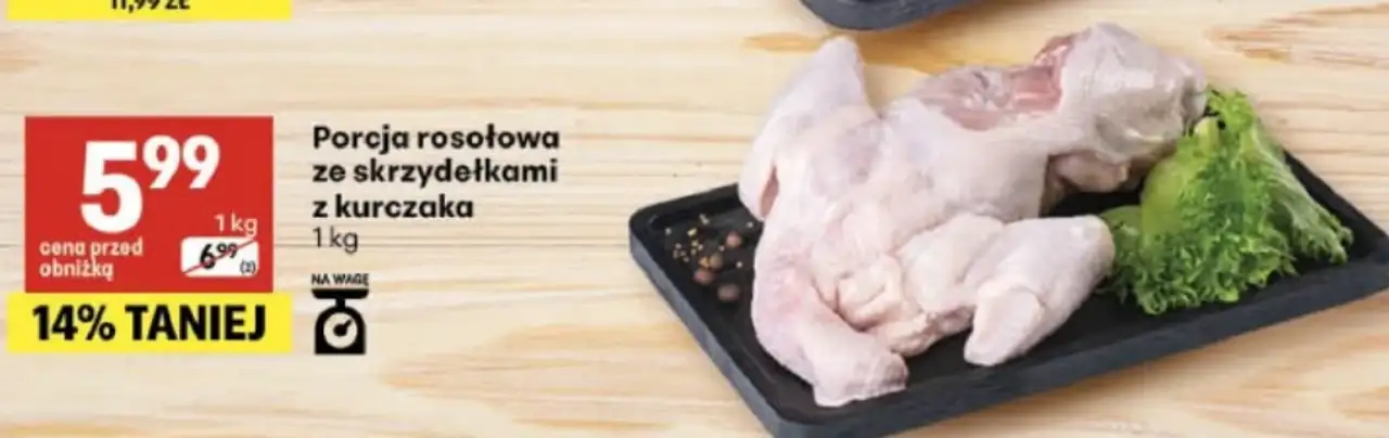 Porcja rosołowa ze skrzydełkami z kurczaka