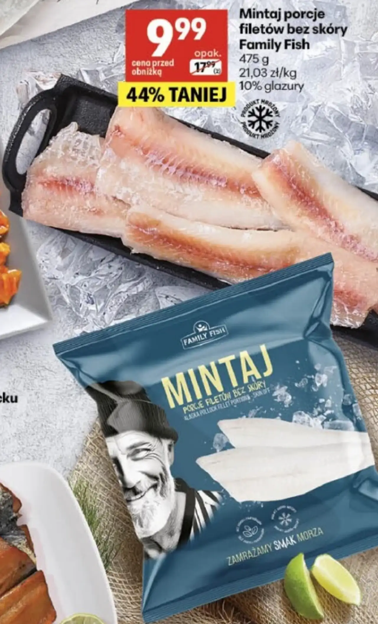 Mintaj porcje filetów bez skóry Family Fish