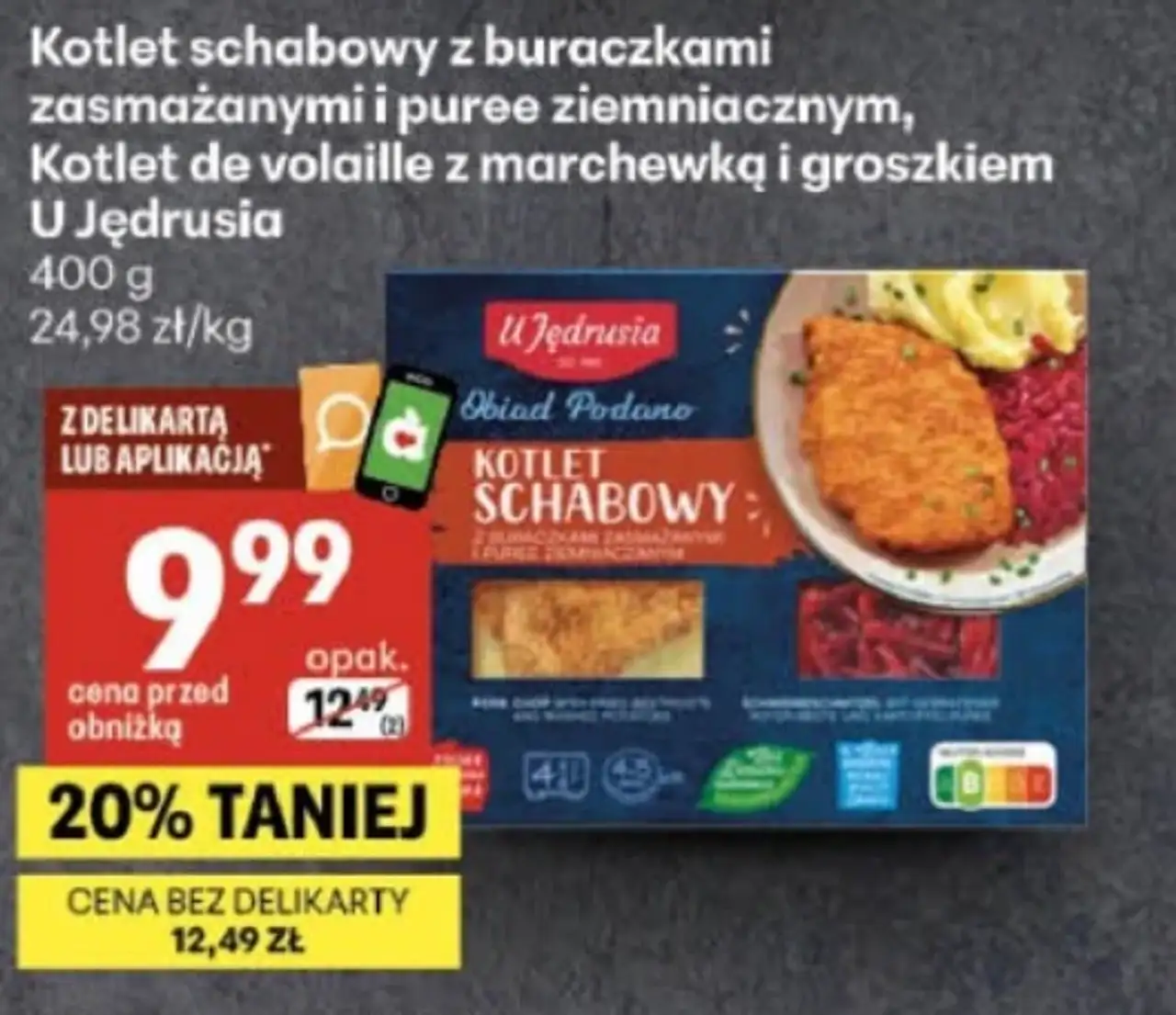 Kotlet schabowy z buraczkami / Kotlet de volaille U Jędrusia