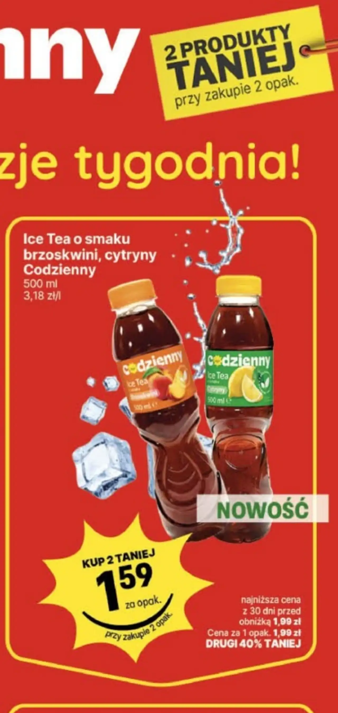 Ice Tea o smaku brzoskwini, cytryny Codzienny