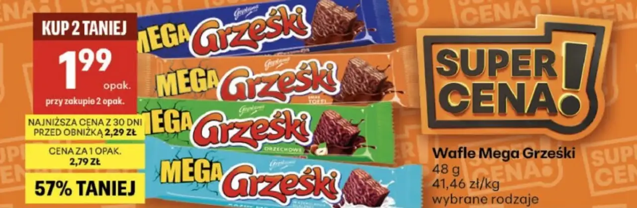 Wafle Mega Grześki
