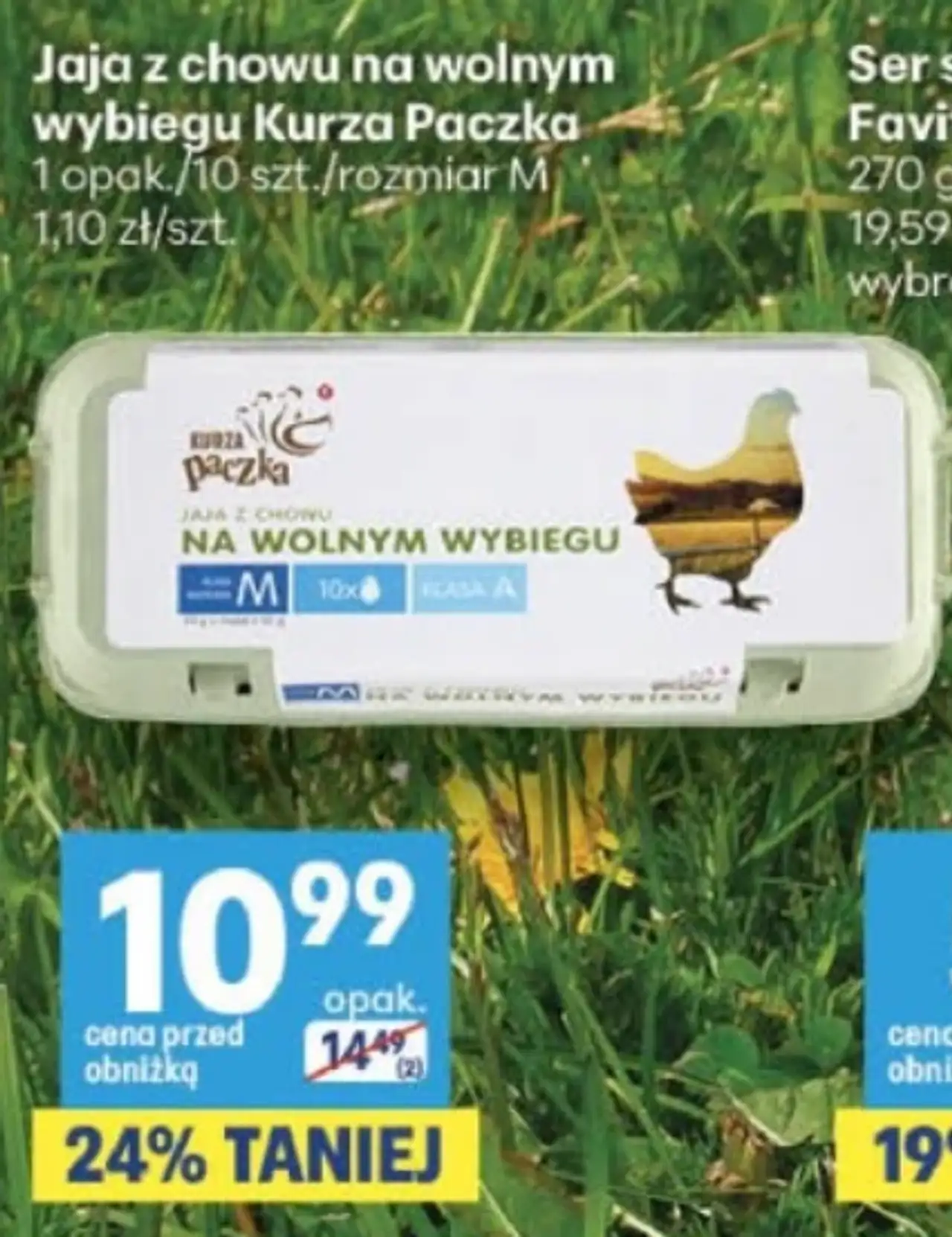 Jaja z chowu na wolnym wybiegu Kurza Paczka