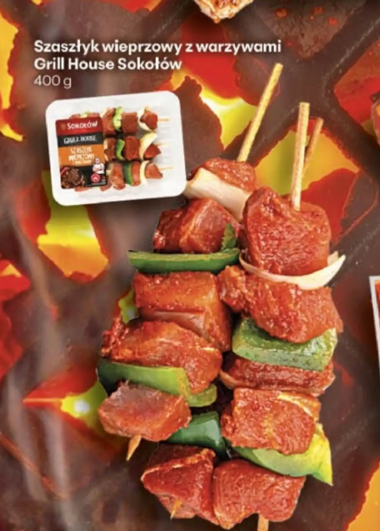 Szaszłyk wieprzowy z warzywami Grill House Sokołów
