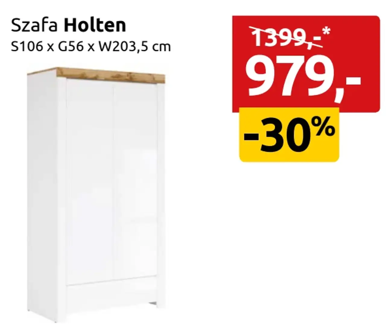 Szafa Holten S106 x G56 x W203,5 cm