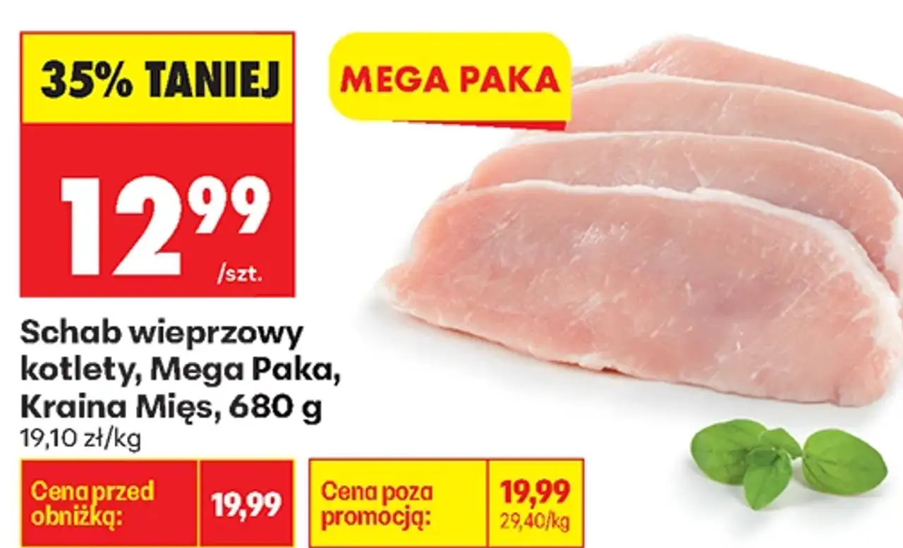 Schab wieprzowy kotlety, Mega Paka, Kraina Mięs, 680 g