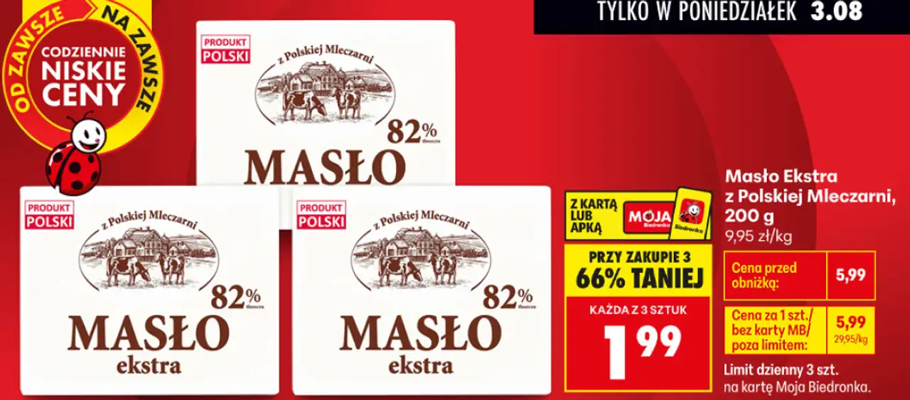Masło Ekstra z Polskiej Mleczarni