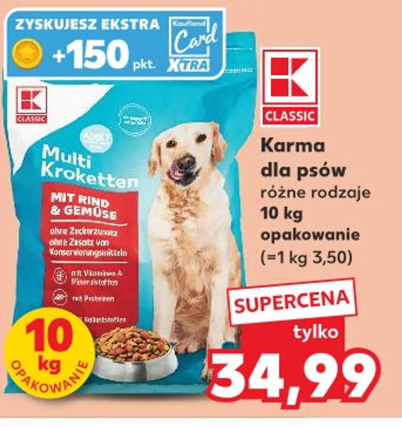 Classic Karma dla psów różne rodzaje 10 kg opakowanie