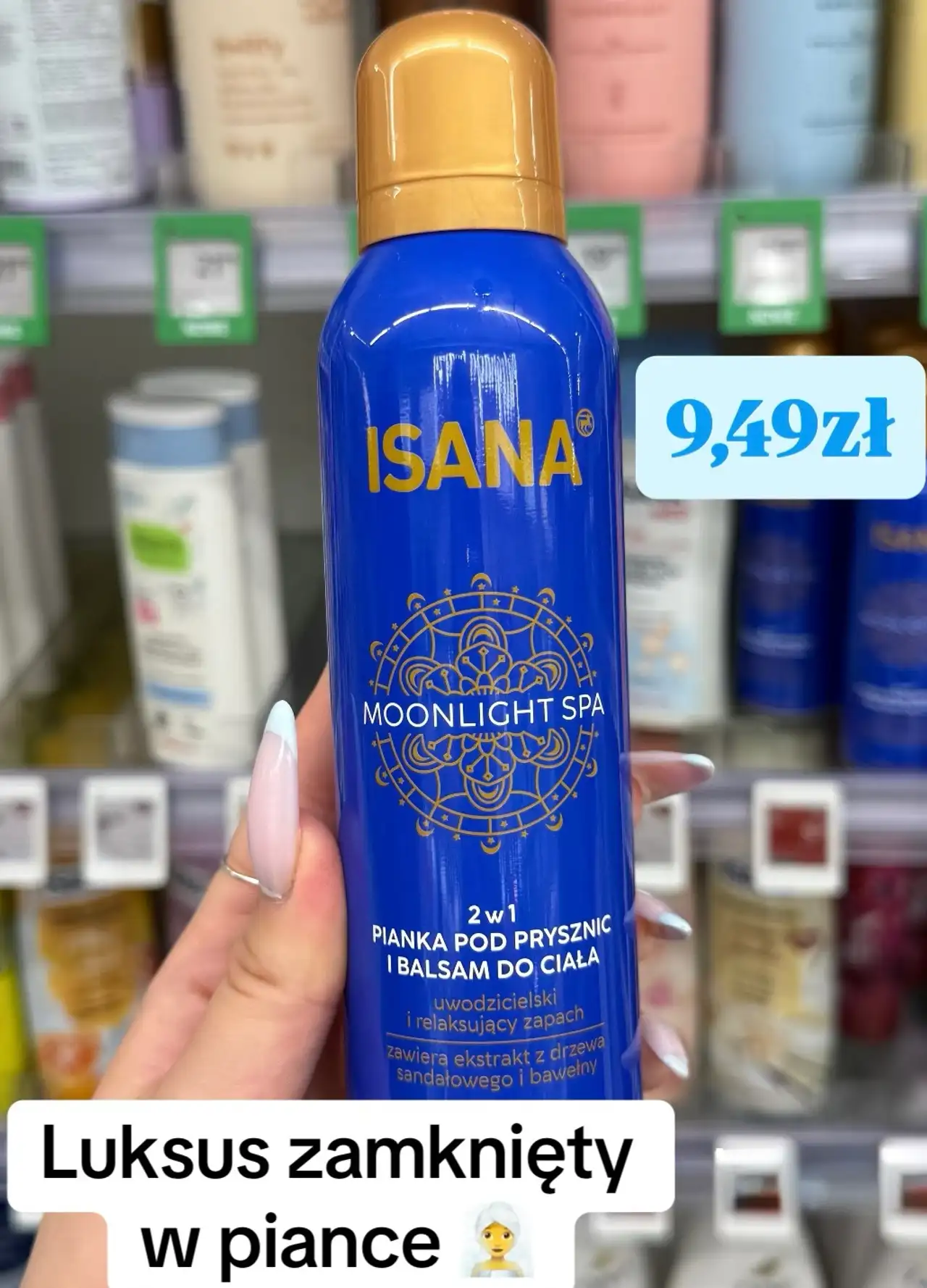 Isana Moonlight Spa 2 w 1 Pianka pod prysznic i balsam do ciała