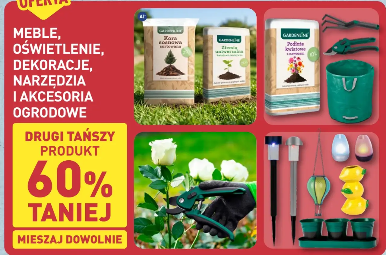 Meble, oświetlenie, dekoracje, narzędzia i akcesoria ogrodowe Gardenline