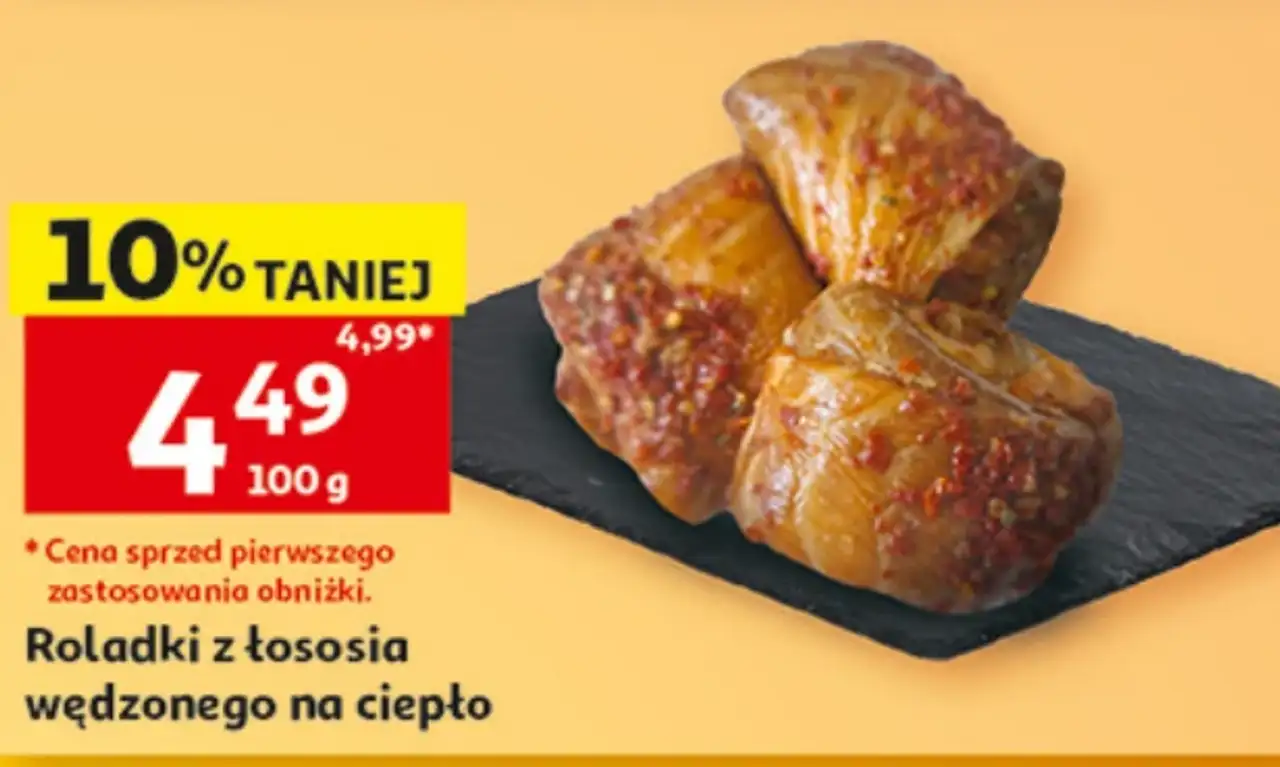 Roladki z łososia wędzonego na ciepło