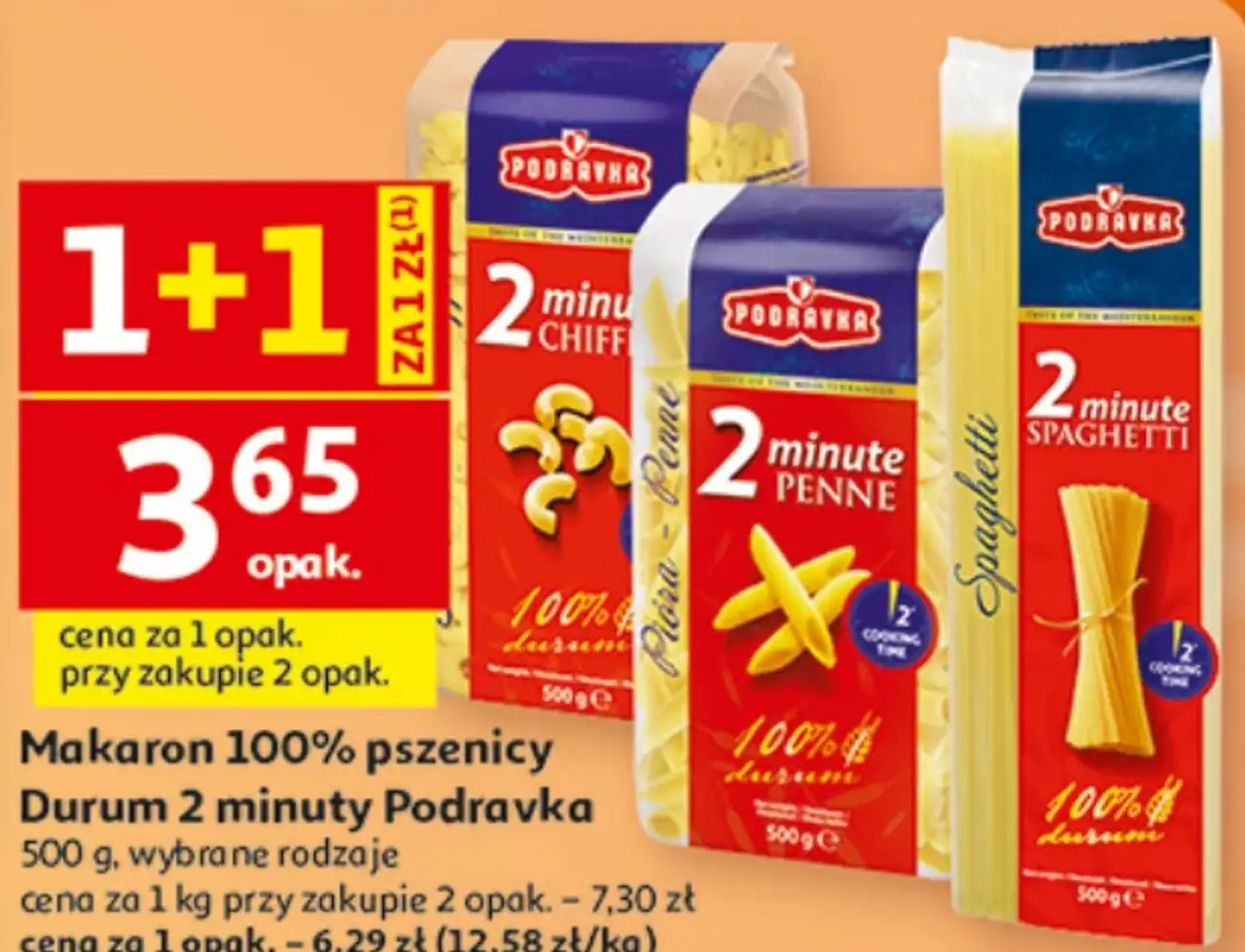 Makaron 100% pszenicy Durum 2 minuty Podravka