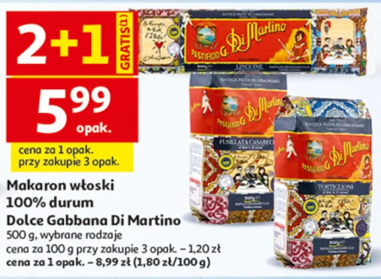 Makaron włoski 100% durum Dolce Gabbana Di Martino