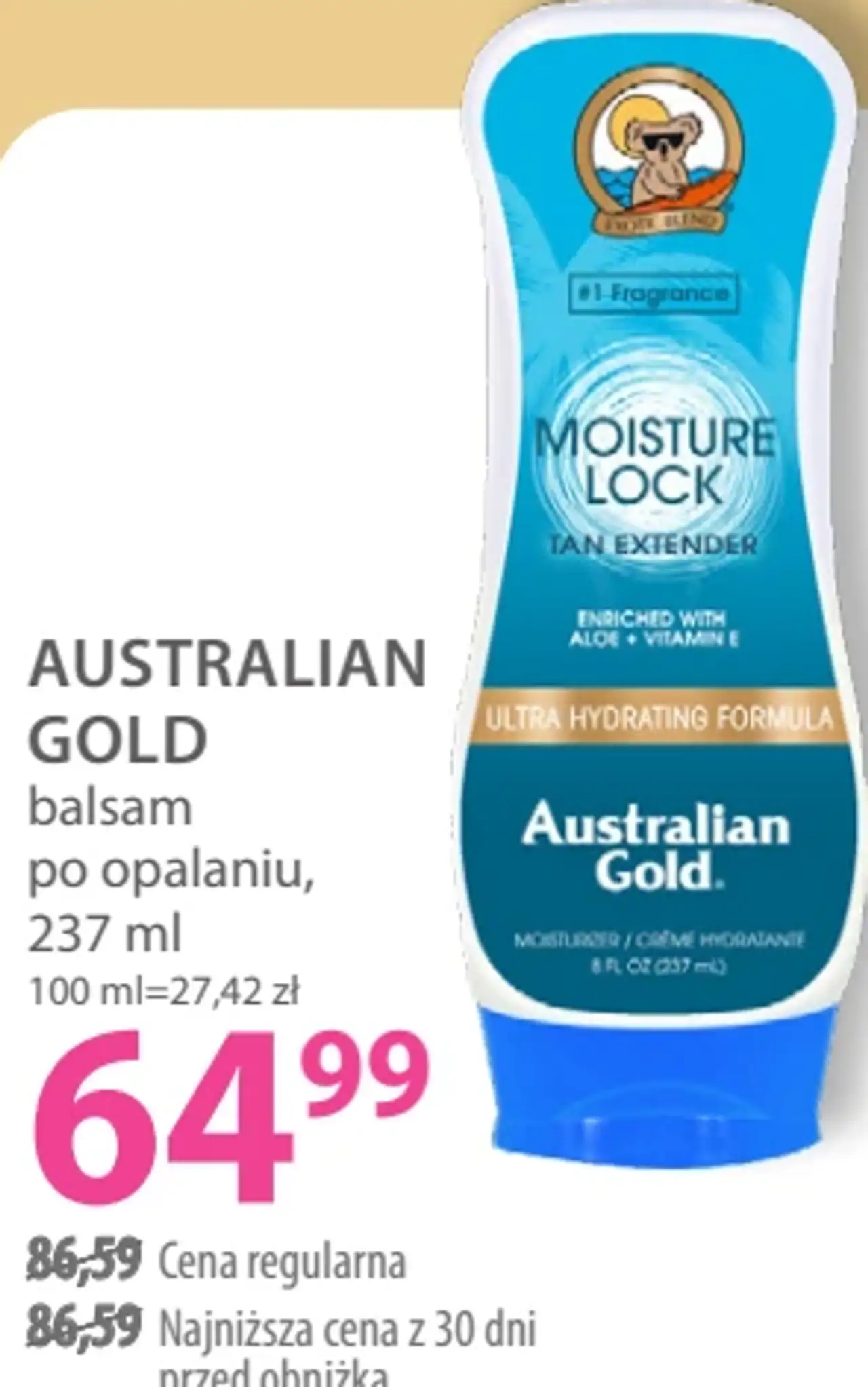 AUSTRALIAN GOLD balsam po opalaniu Moisture Lock