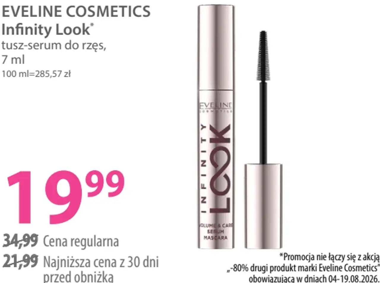 Eveline Cosmetics Infinity Look tusz-serum do rzęs